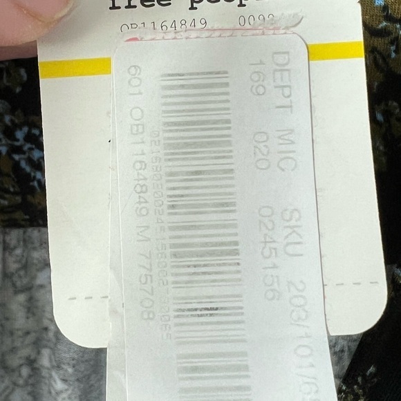 NWT Free People Printed Turnt Bodysuit in Night Combo- Medium - Picture 9 of 11